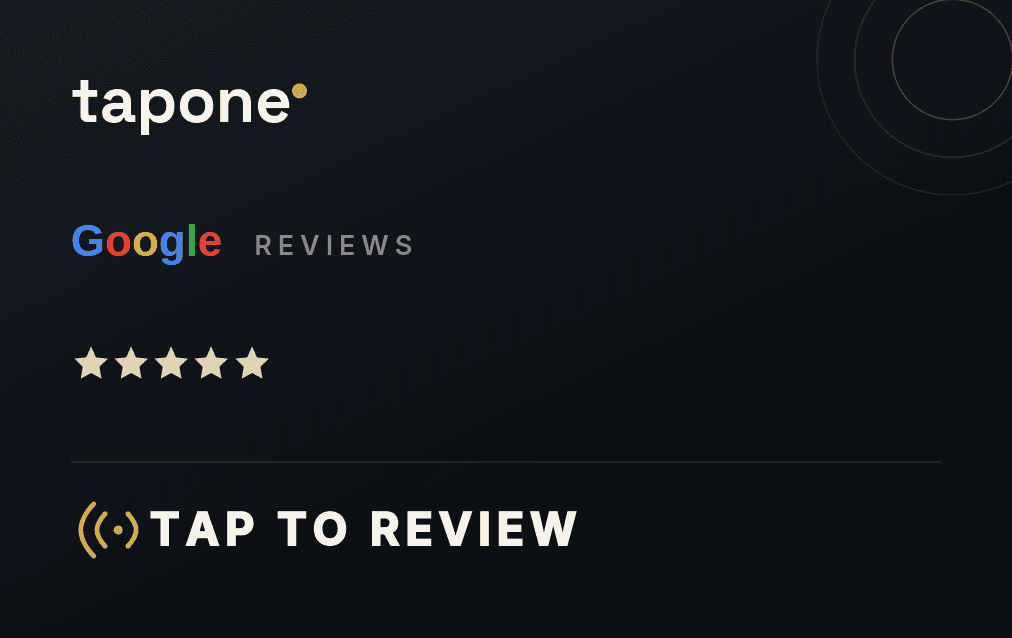 TapOne NFC Review Card Front